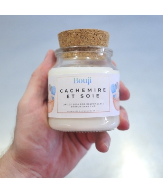 Bouji – Bougies & Fondants parfumés artisanaux | Naturels & faits main en Lorraine Bougie 120gr - Cachemire et soie