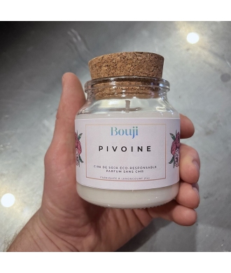 Bouji – Bougies & Fondants parfumés artisanaux | Naturels & faits main en Lorraine Bougie 120gr - Pivoine