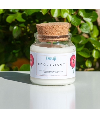 Bouji – Bougies & Fondants parfumés artisanaux | Naturels & faits main en Lorraine Bougie 120gr - Coquelicot