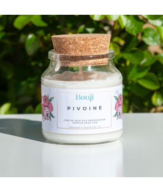 Bouji – Bougies & Fondants parfumés artisanaux | Naturels & faits main en Lorraine Bougie 120gr - Pivoine