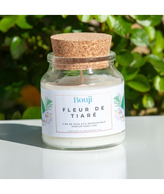 Bouji – Bougies & Fondants parfumés artisanaux | Naturels & faits main en Lorraine Bougie 120gr - Fleur de tiaré