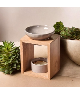 Brûleur en Bambou et Céramique Yona