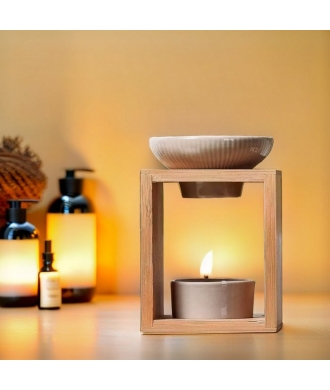 Brûleur en Bambou et Céramique Yona