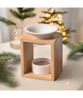 Brûleur en Bambou et Céramique Arina