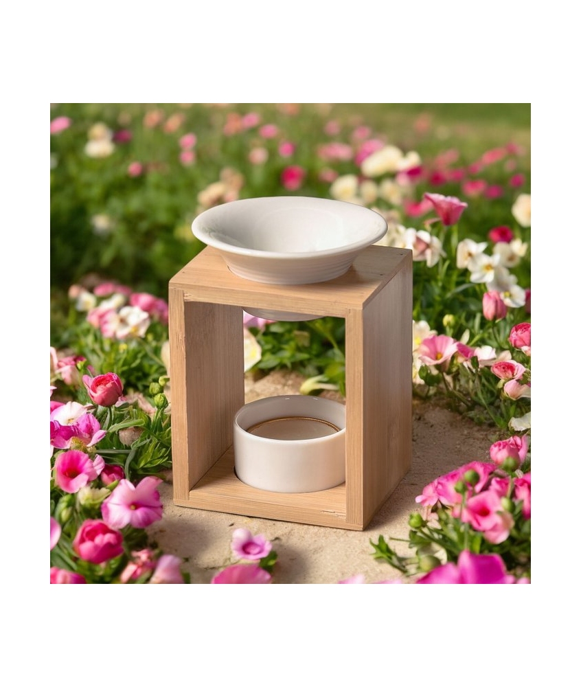 Brûleur en Bambou et Céramique Arina